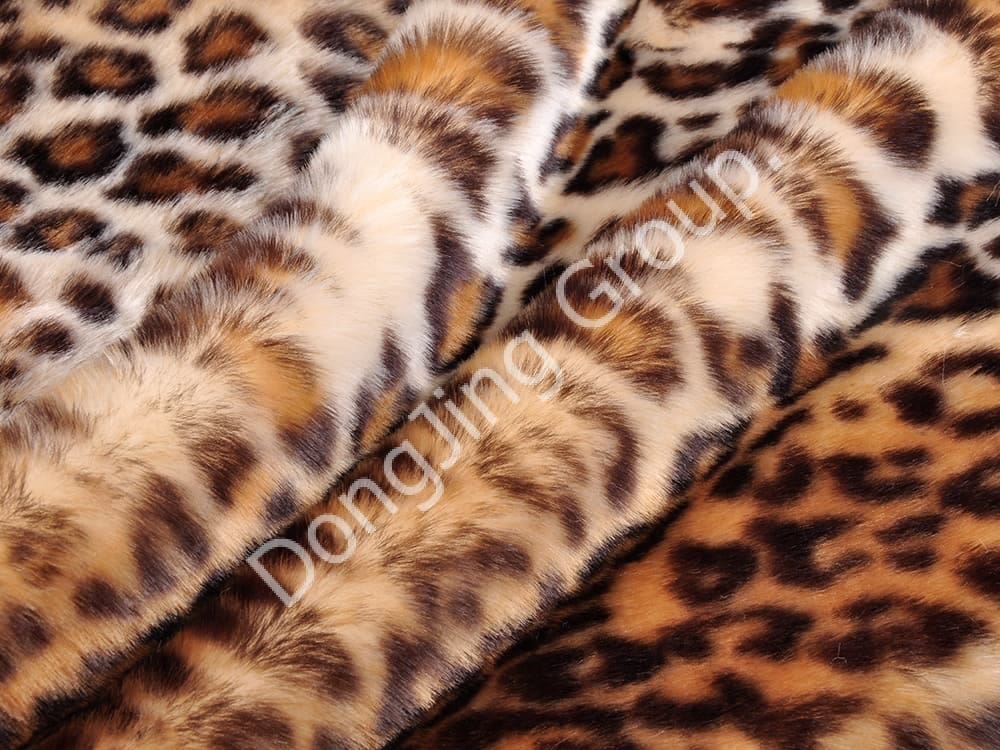 DP1099-Miprint Dvojfarebná leopardia potlač faux fur fabric