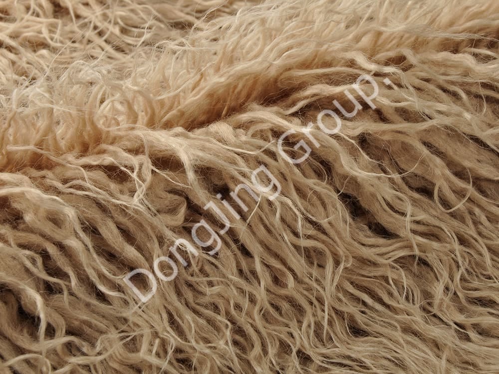 DP0856-Hnedý valčekový tlač faux fur fabric