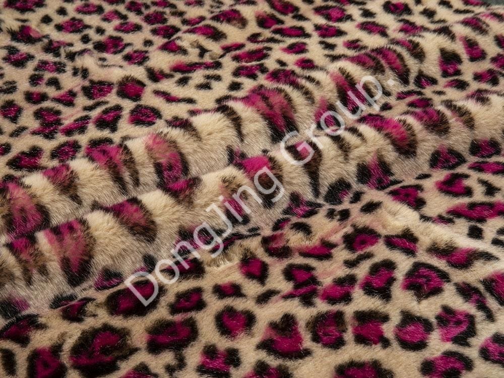 9HG0158-Rice Leopard Leopard Print faux fur fabric