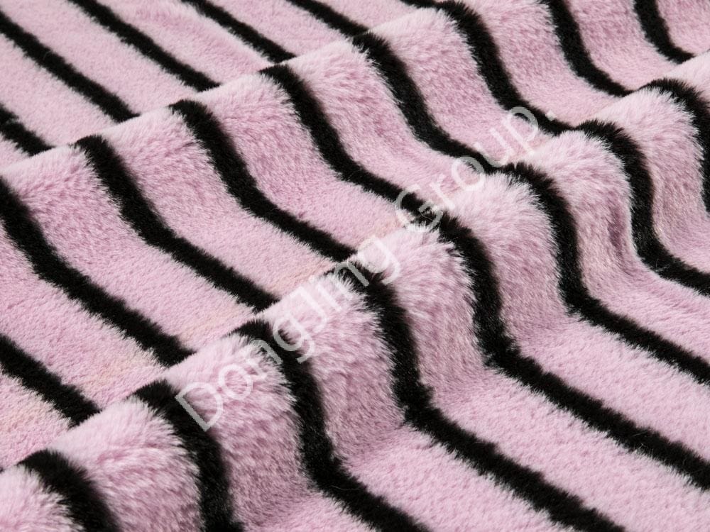 9KT0172-Rotary Print Králičie chlpy faux fur fabric