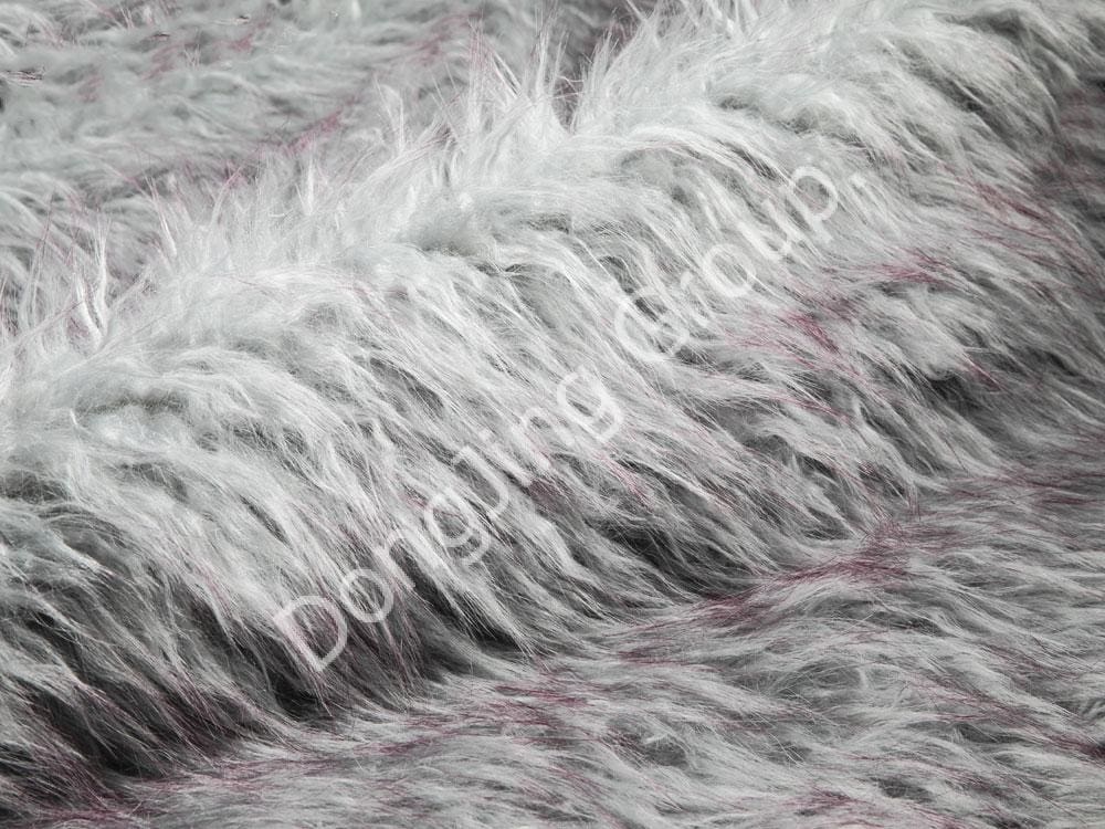 9KW0336-Svetlo modrá vlnená špička tlačí plážovú vlnu faux fur fabric