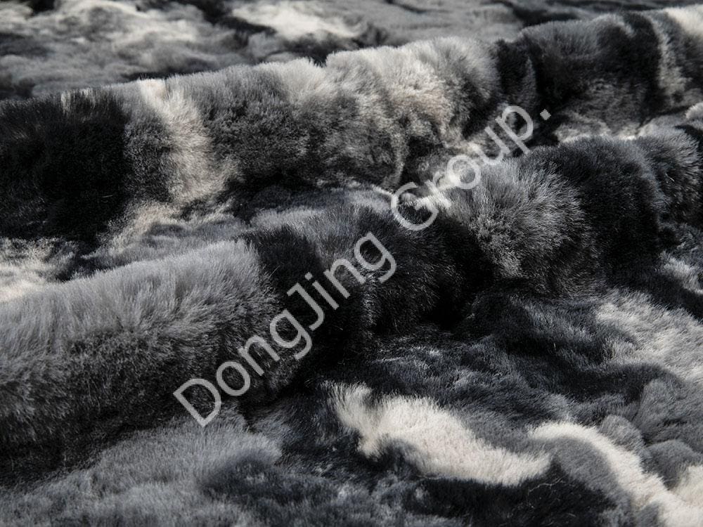 9T1342-Táto kefa s bielou kefou na potlač králičích chlpov faux fur fabric