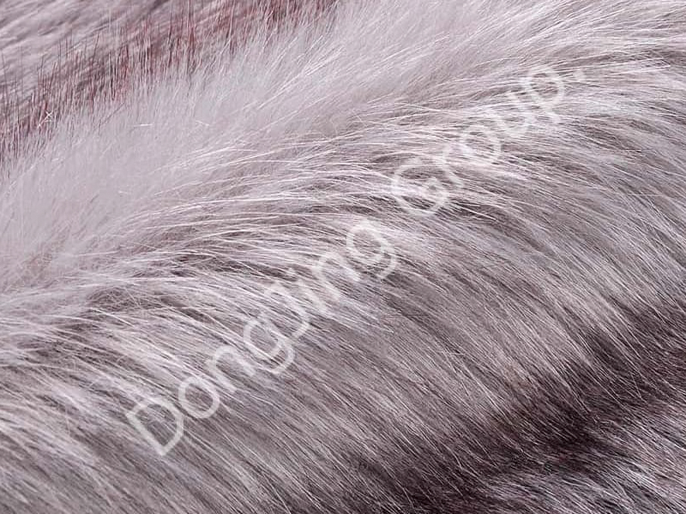 DP0699-Stredná sivá zafarbená špička faux fur fabric