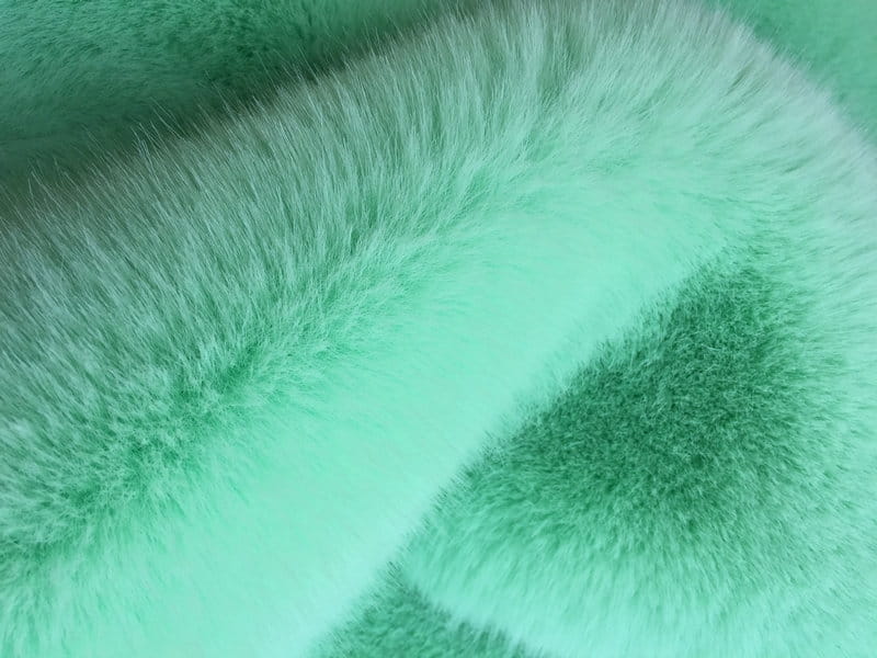 XD0003-Kardamónová zelená zlatá líška faux fur fabric