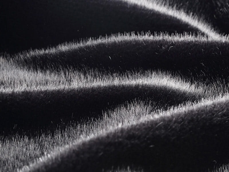 XKD0055-Čierny juhoamerický norok faux fur fabric